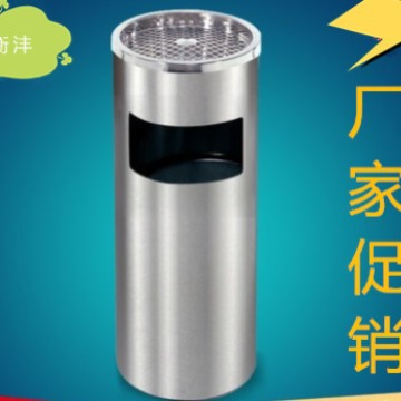 不锈钢垃圾桶圆形商场酒店垃圾筒卫生桶废物桶印LOGO厂家DING制