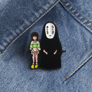 Japanese classic animation movie Spirited Away Hayao Miyazaki animation peripheral cartoon brooch jewelry pin wholesale