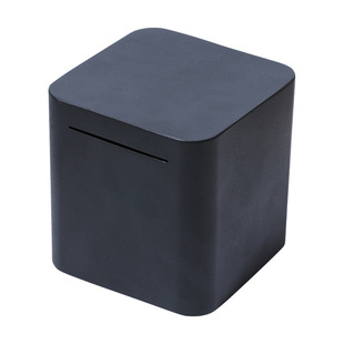 15cm new black stainless steel piggy bank can only enter the piggy bank, shake the sound of the piggy bank, Amazon explosions