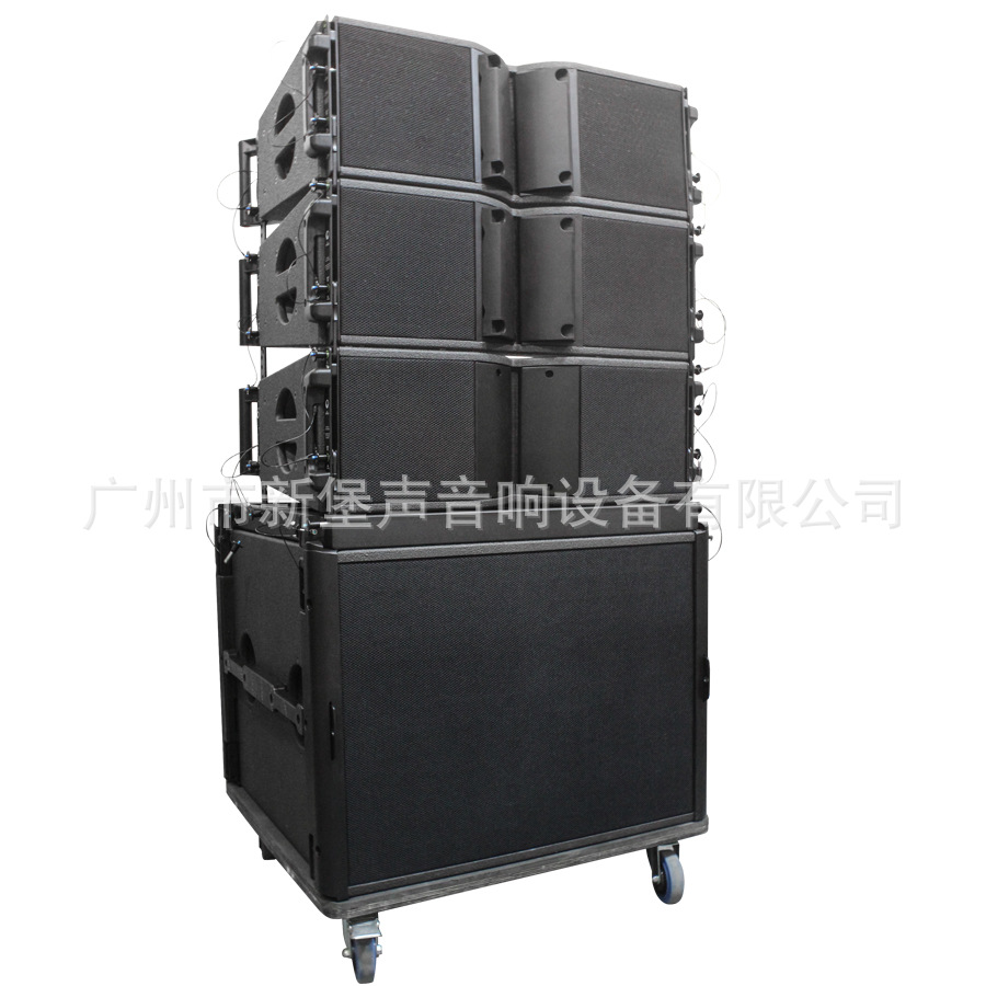 Individual doble 10 pulgadas de 18 pulgadas línea matriz de audio gran boda hotel escuela concierto impermeable etapa altavoz traje