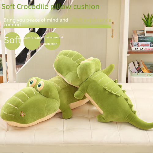 Down feather crocodile plush toy crocodile figure hippo plush toy doll sleeping pillow children's plaything