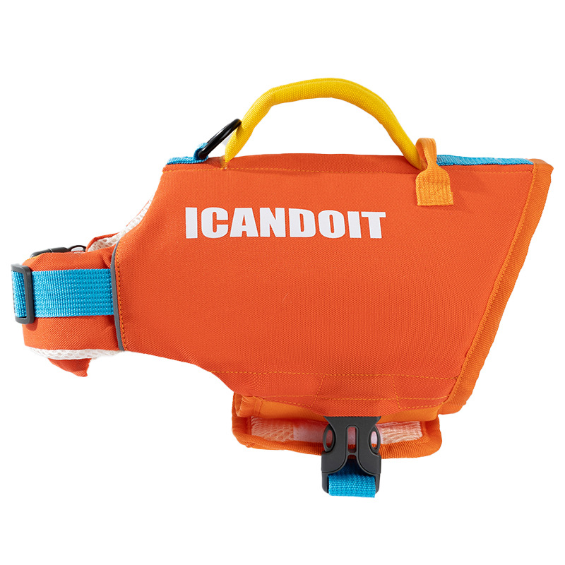 Chaleco salvavidas de color de contraste para perros pequeños y medianos transfronterizos Teddy Bichon para nadar traje de baño de flotabilidad grande ropa para mascotas