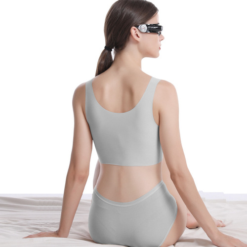 Wireless Underwire Double-Layer Sports Bra Quick-Dry Shockproof Fitness Bra Yoga Running Sports Bra Tank Top for Women
