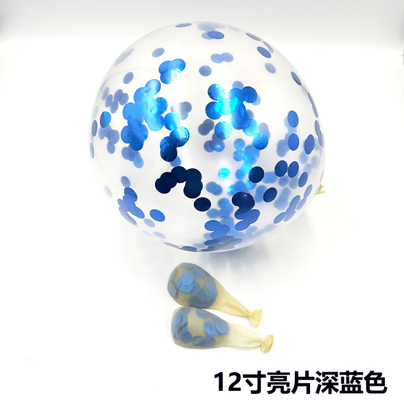 12 pulgadas globo de sequilla decoración de látex transparente globo de papel de decoración de boda fiesta de cumpleaños al por mayor