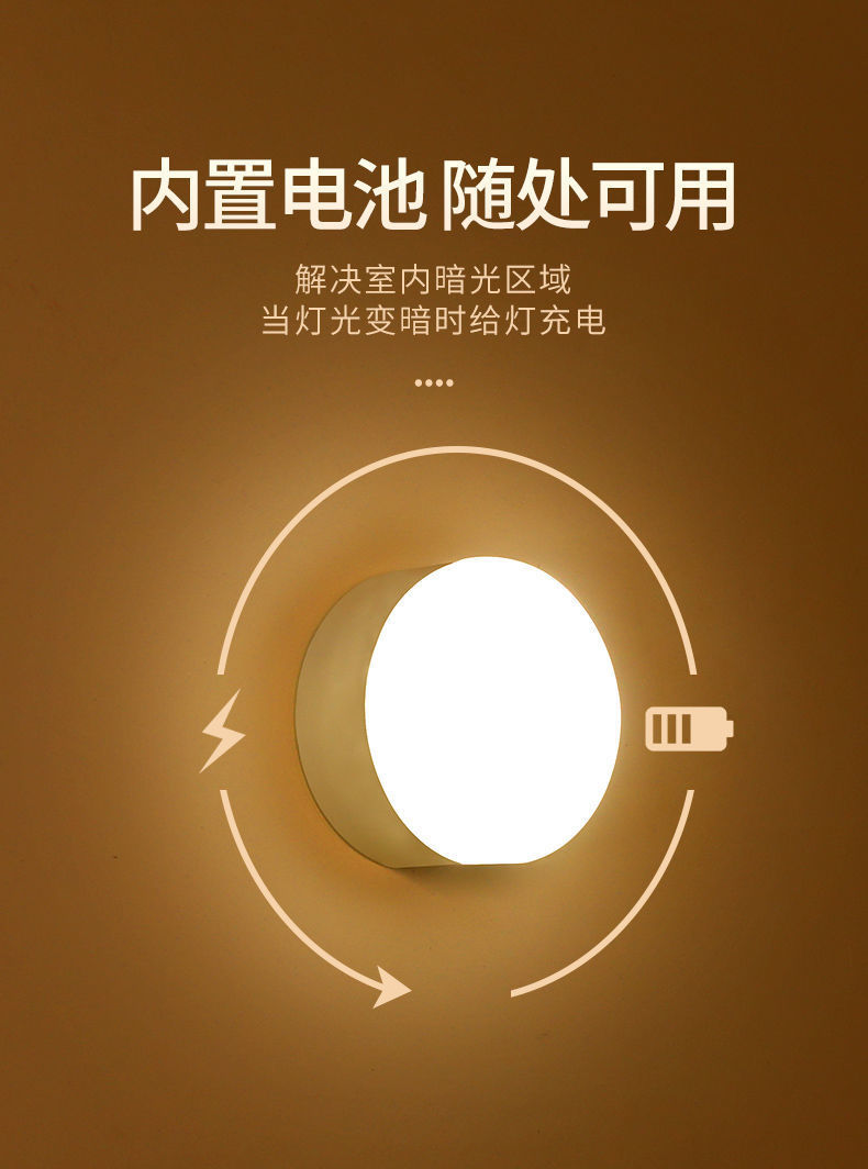 Student-Wohnheim LED-Nachttischlampe mit Aufladung, Touch-Schalter, Schreibtischlampe, Bettnachttischlampe, Babyausstattung zum Stillen, magnetische Befestigung