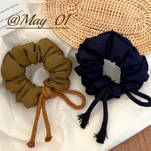 3D Fabric Pom-pom Cotton Velcro Hair Tie for Girls, Korean Style Versatile Knot Hair Accessory