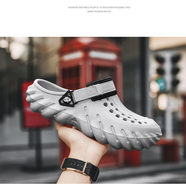 Breathable Garden Slippers For Men Lightweight Beach Sandals_voghion.com