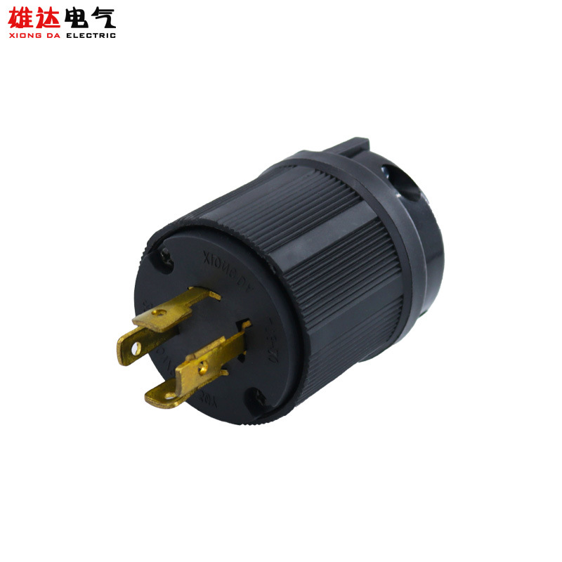 XIONGDA NEMA  L18-20P美式四孔插头20A 120V-208V 工业插座插头