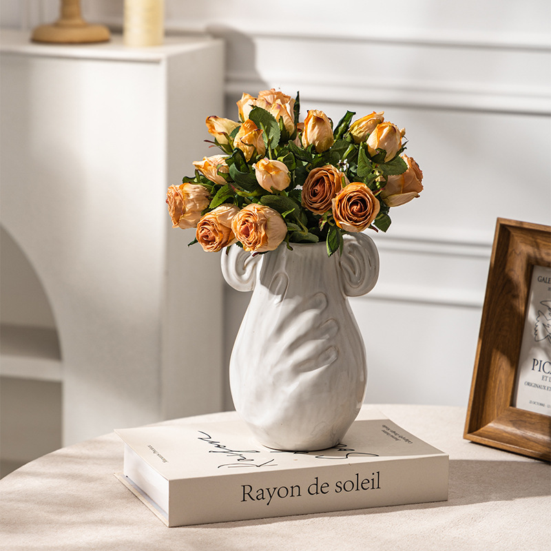 Advanced Sense Ceramic Vase Office Entrance Decoration Living Room Flower Arrange Home Accessories Bloemen Deko Decoratie Blumenstrauß_voghion.com