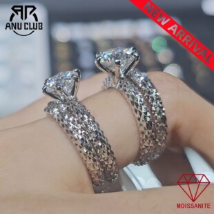 wish�¿�2�����18k��B���ϳ�̼��ʯ��ָĪɣʯ�׽�Ůtiktok���^