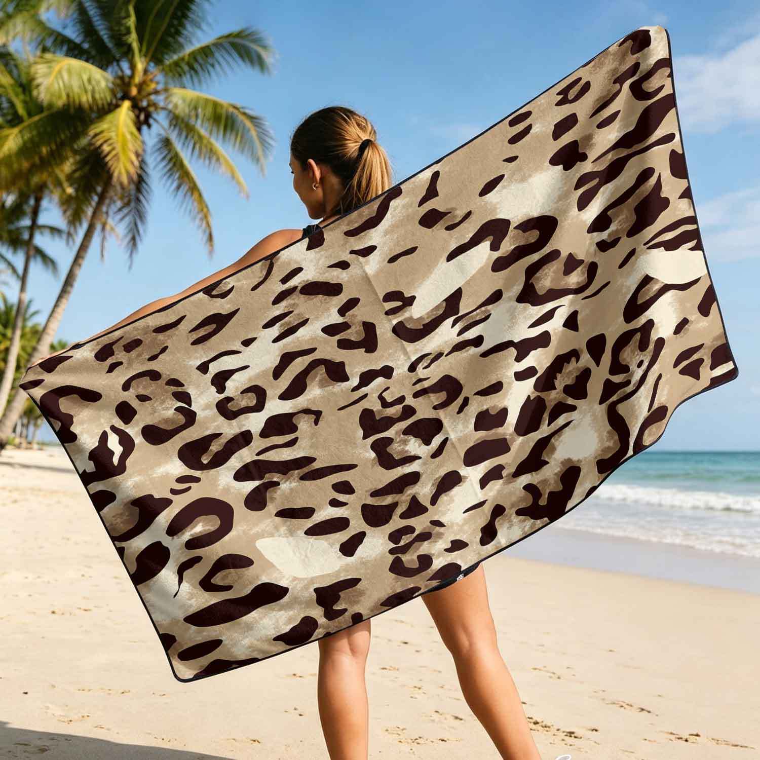 2-piece dual-use car seat cover, ultra-fine fiber, can be used as a beach towel, printed car protective seat cover 13