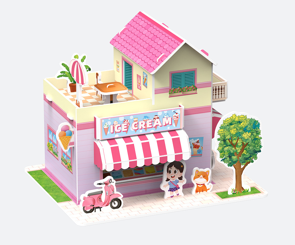 3D rompecabezas tridimensional juguetes educativos espuma de papel hecho a mano casa Coche forma puesto 61 regalo medio