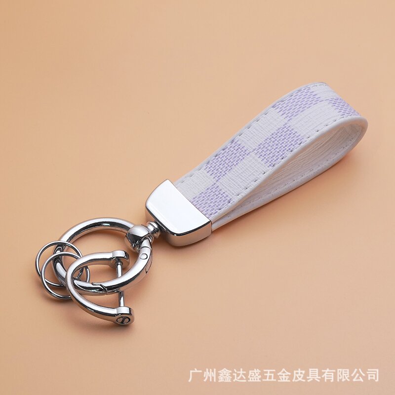 Marca de moda presbicia cuero coche llavero hombres llavero coche cintura colgando herradura hebilla fuerte resistente al desgaste fábrica ventas directas