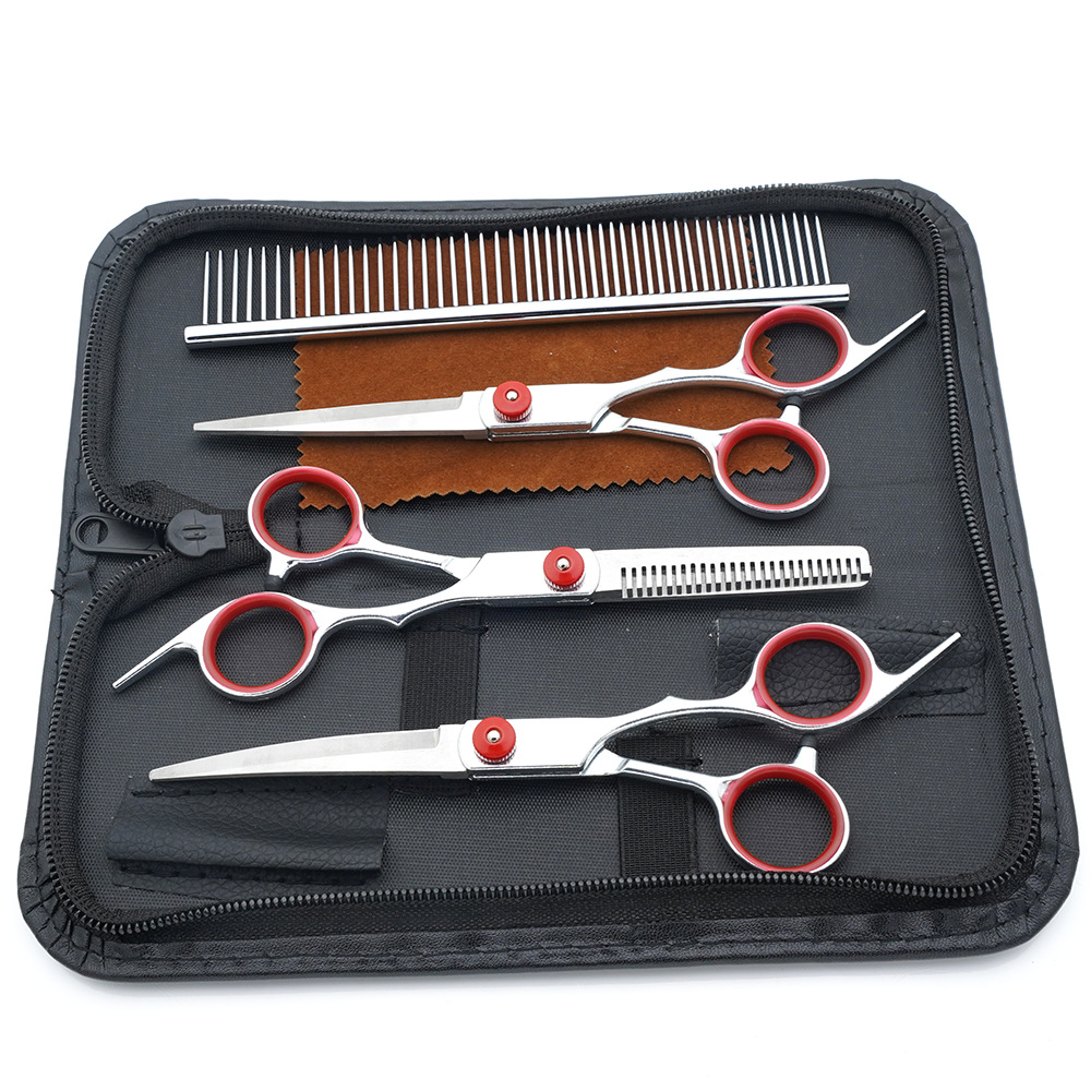 Ventas directas de fábrica de tijeras para mascotas, tijeras para cortar el pelo para perros, tijeras para cortar el pelo, tijeras de dientes delgadas para gatos, tijeras de aseo para mascotas