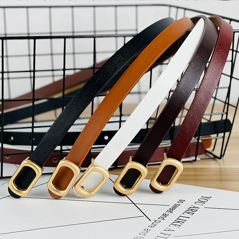 Black retro belt, universal jeans, trousers, simple and elegant design, Korean style, wholesale
