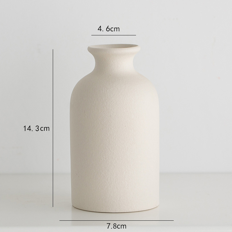 Vaso de cerámica simple del norte de Europa adornos de flores secas al por mayor adornos de comercio electrónico transfronterizo