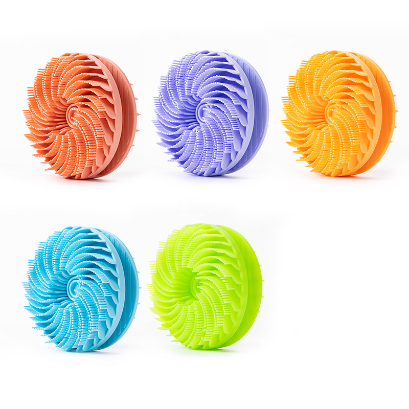 Cepillo de baño de silicona, cepillo de ducha de gel de silicona, cepillo de ducha de espalda, cepillo de limpieza de baño, cepillo de lavado de cabello de doble cara, masaje antiprurito