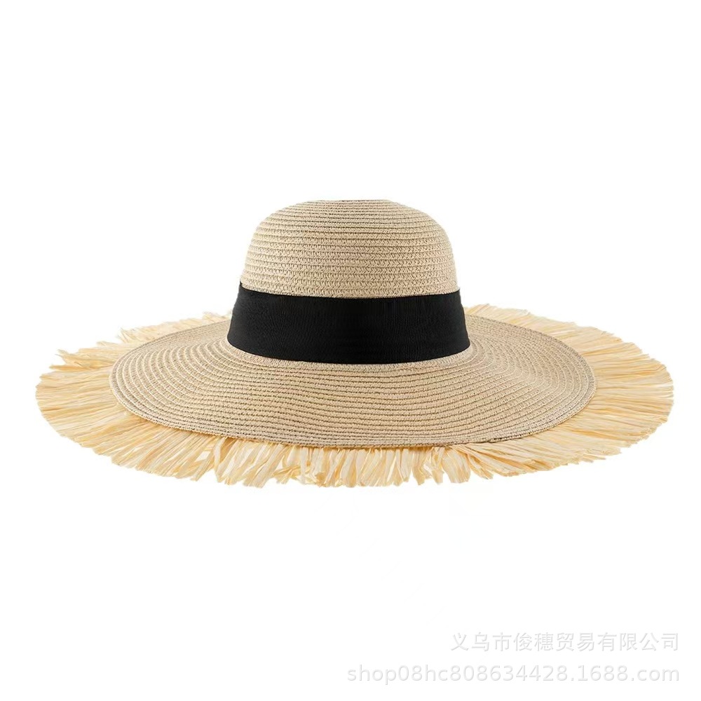 sombrero de paja de verano para mujeres al aire libre viajes al mar para tomar fotos sombrero de sombrero de paja sombrero de playa sombrero de sombra