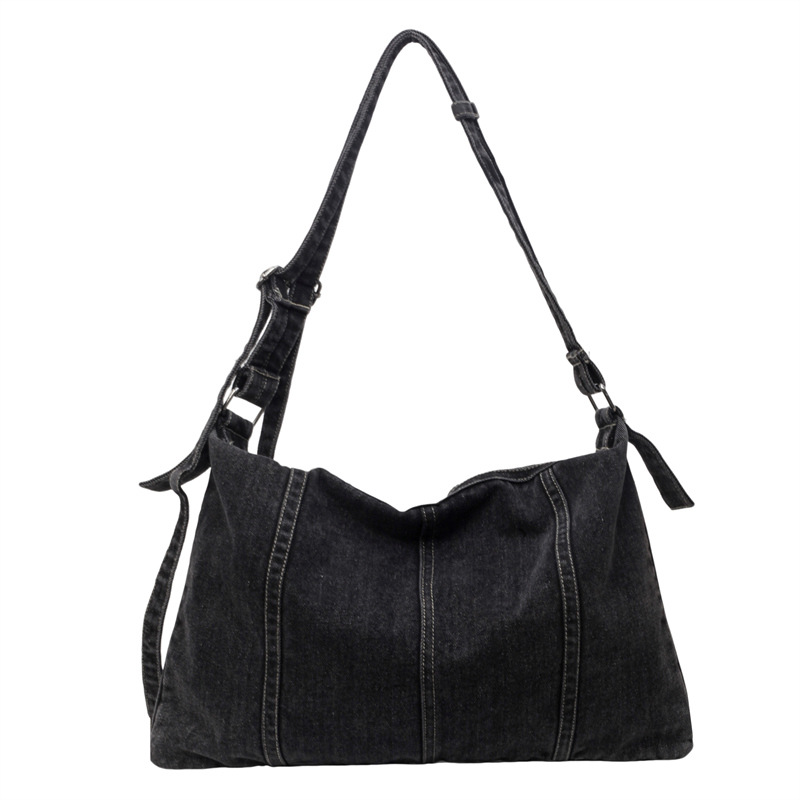 Bolso de mezclilla para mujer 2024 nuevo bolso de hombro casual de viaje de gran capacidad bolso de mensajero de clase al por mayor