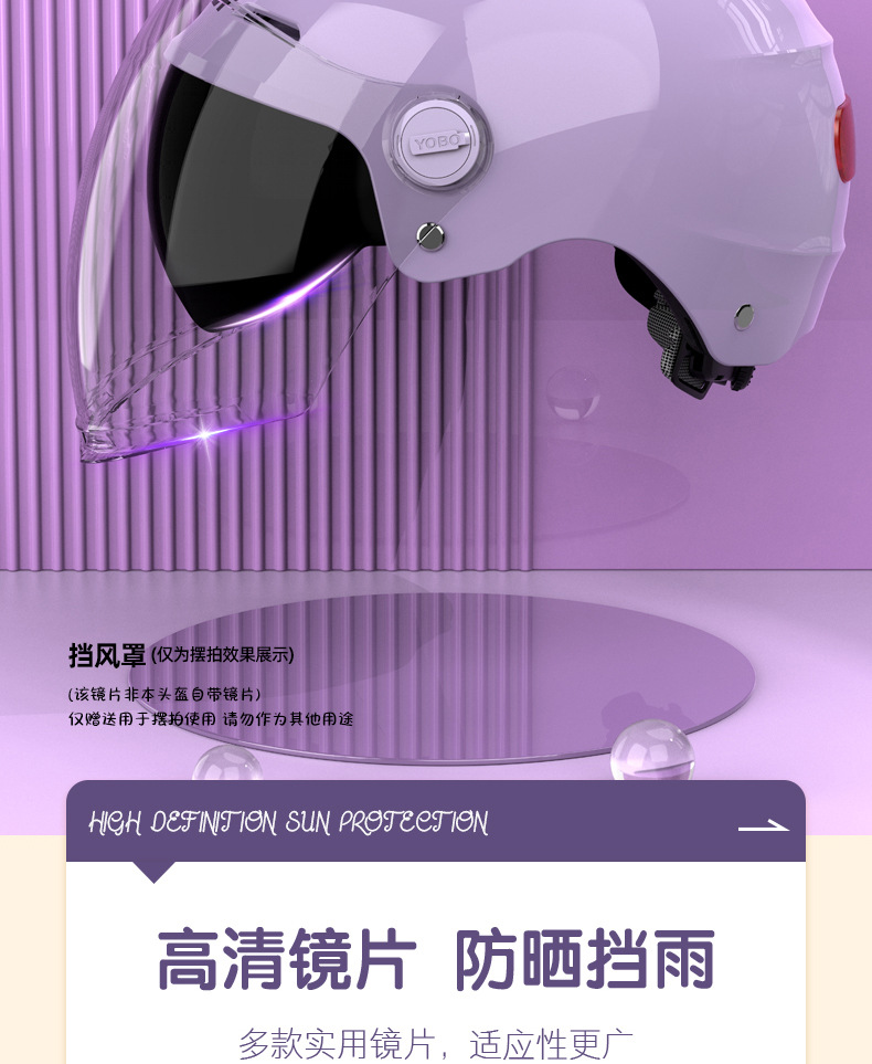 Electric Vehicle Helmet with Double Visor