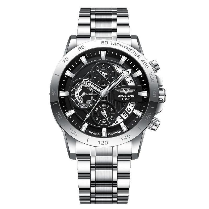 Men's mechanical mechanical watch, waterproof dial, steel belt, men's watch, high-quality style, fully automatic