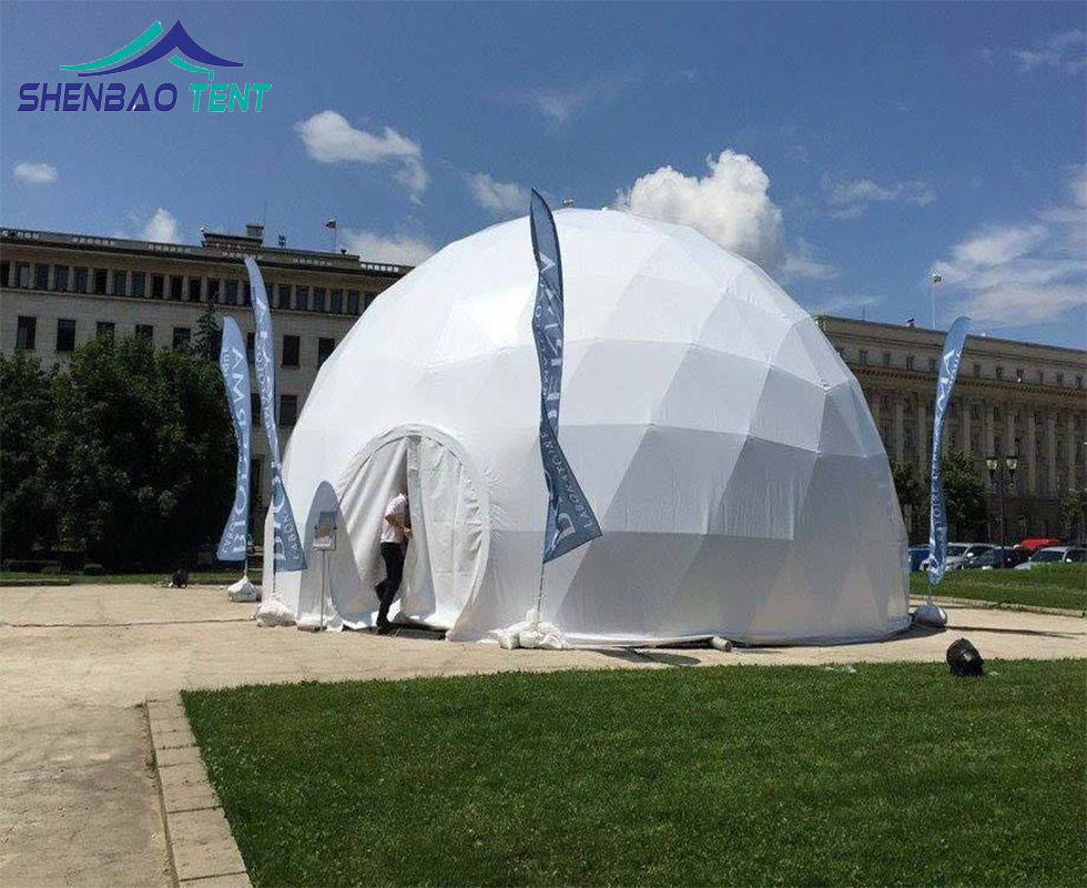 10米直径户外展览半圆形帐篷 工厂定制各尺寸球形篷房dome tent