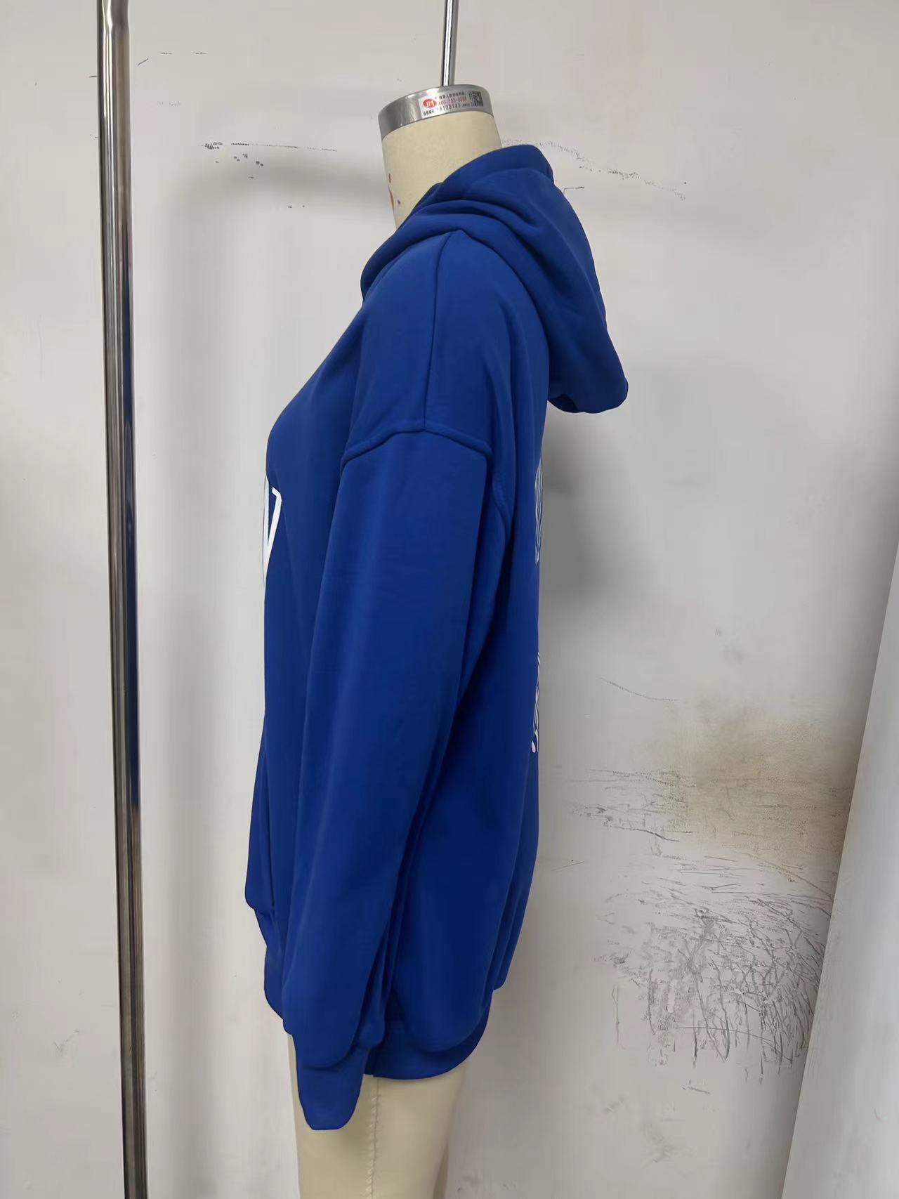 2023 Damski sweter z nadrukiem, uniwersalny top z długimi rękawami i kapturem dla kobiet_voghion.com