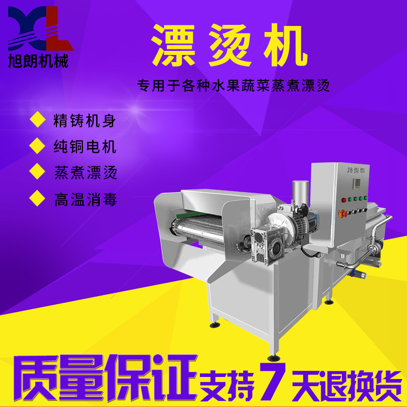 旭朗全自动豆角漂烫机蕨菜蘑菇南瓜水果蔬菜食品漂烫机流水线设备