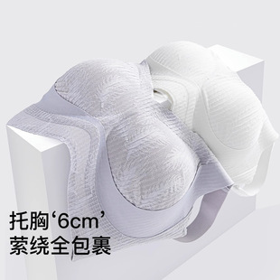 Thin Large Size Underwear Women's Full Cup Large Chest Small Seamless Steel Ring-free Gathering Accessory Breast Anti-sagging Bra
