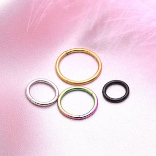 Couple Style Round Simple Earrings Closed Nose Ring Seamless Circle Metal Earrings Nose Ring Accessories Jewelry Nose Ornaments