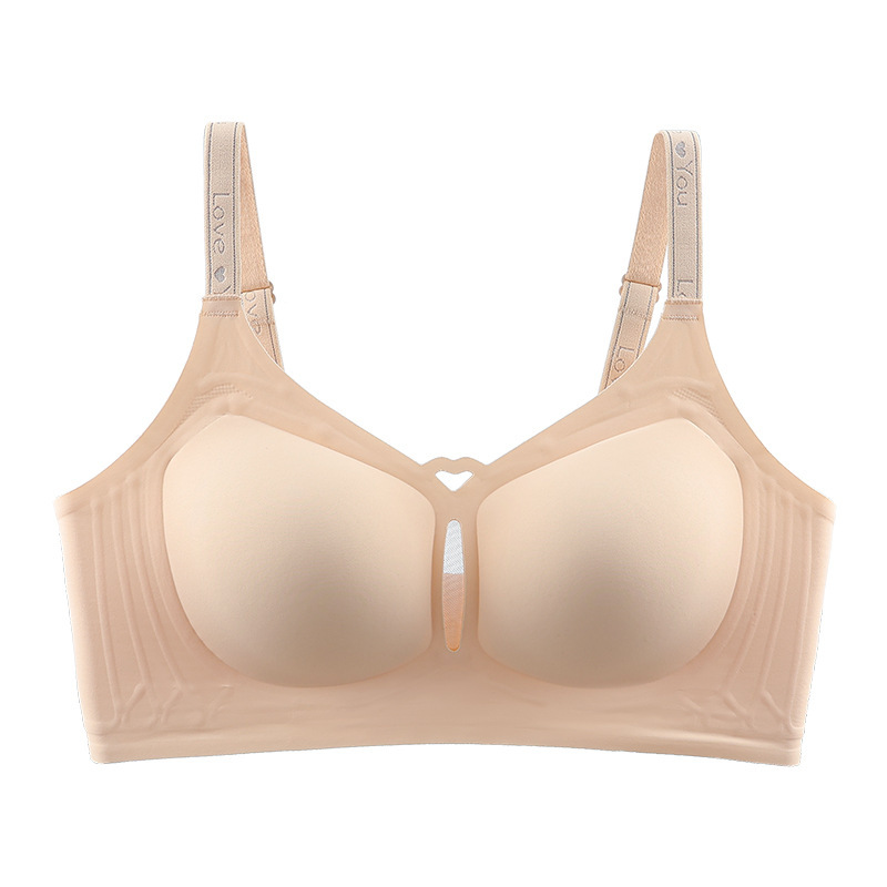 ラテックス温感カップの大きい胸は小さくて薄いです。スチールリングのない下着の上にレースの副乳を集めて調整します。|undefined