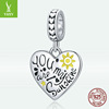 European and American supply love brand pendants 925 silver you