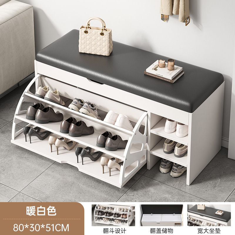 Zapatero hogar puerta interior multi-capa simple zapato gabinete 2024 nuevo popular Gran capacidad Flip zapato cambio taburete