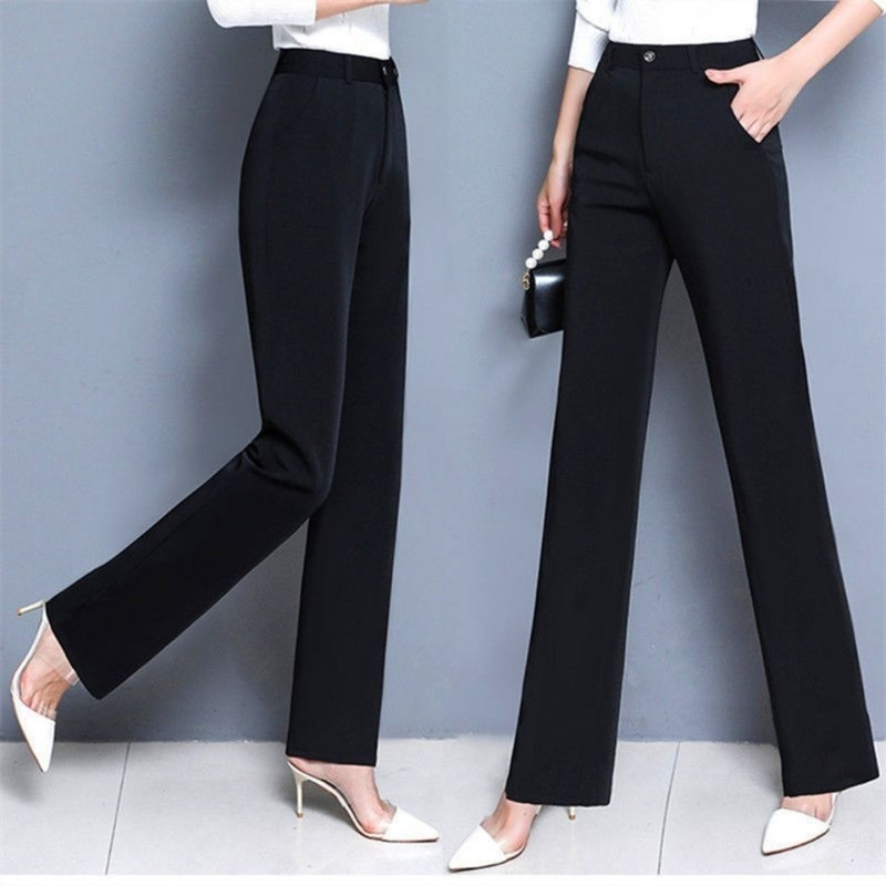 Suit Straight Leg Pants Women's Korean Style High Waist Slimming Professional Pants Women's 2023 New Spring Summer Autumn Work Long Pants Suit Straight Leg Pants Women's Korean Style High Waist Slimming Professional Pants Women's 2023 New Spring Summer Autumn Work Long Pants