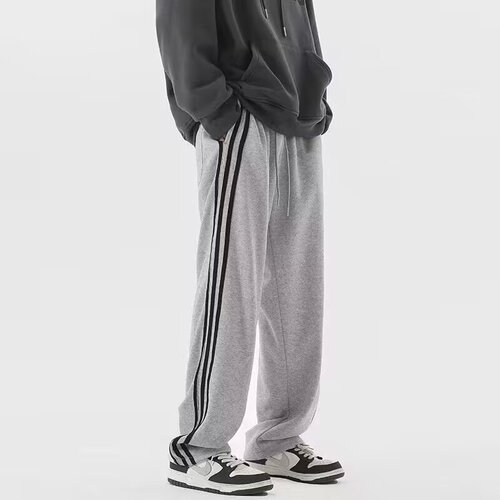 Manufacturer Direct Sale Spring and Autumn Pants for Men Casual Sweatpants Loose Plus Size Winter Fleece Versatile Straight Leg Sport Pants for Men