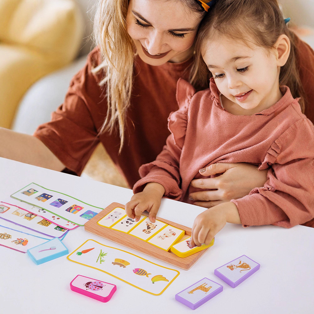 Iluminación transfronteriza Educación temprana Puzzle Puzzle Match Inteligencia Tarjeta de cerebro 1-3 años 4 Niños Niños Niños Juguetes Niña