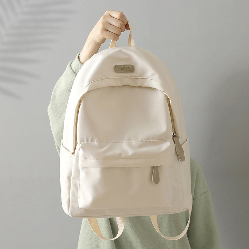 Korean Style Waterproof Backpack Female Senior high school College Student Junior High School Student Schoolbag Korean Style Ins Simple All-match Backpack for Men