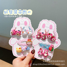 新款粉色小兔子抓夹卡纸 可爱发夹耳环饰品包装卡头diy发饰卡片