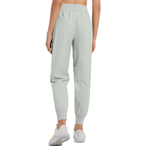Loose casual sports pants for women, drawstring legs and small feet, slim running dance yoga pants, breathable trousers, fitness clothes