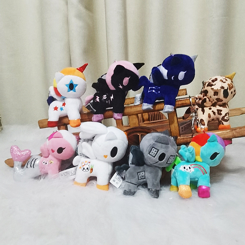 Genuino TokiDoki taoqi DOQI unicornio sirena de peluche juguete llavero muñeca bolsa adornos