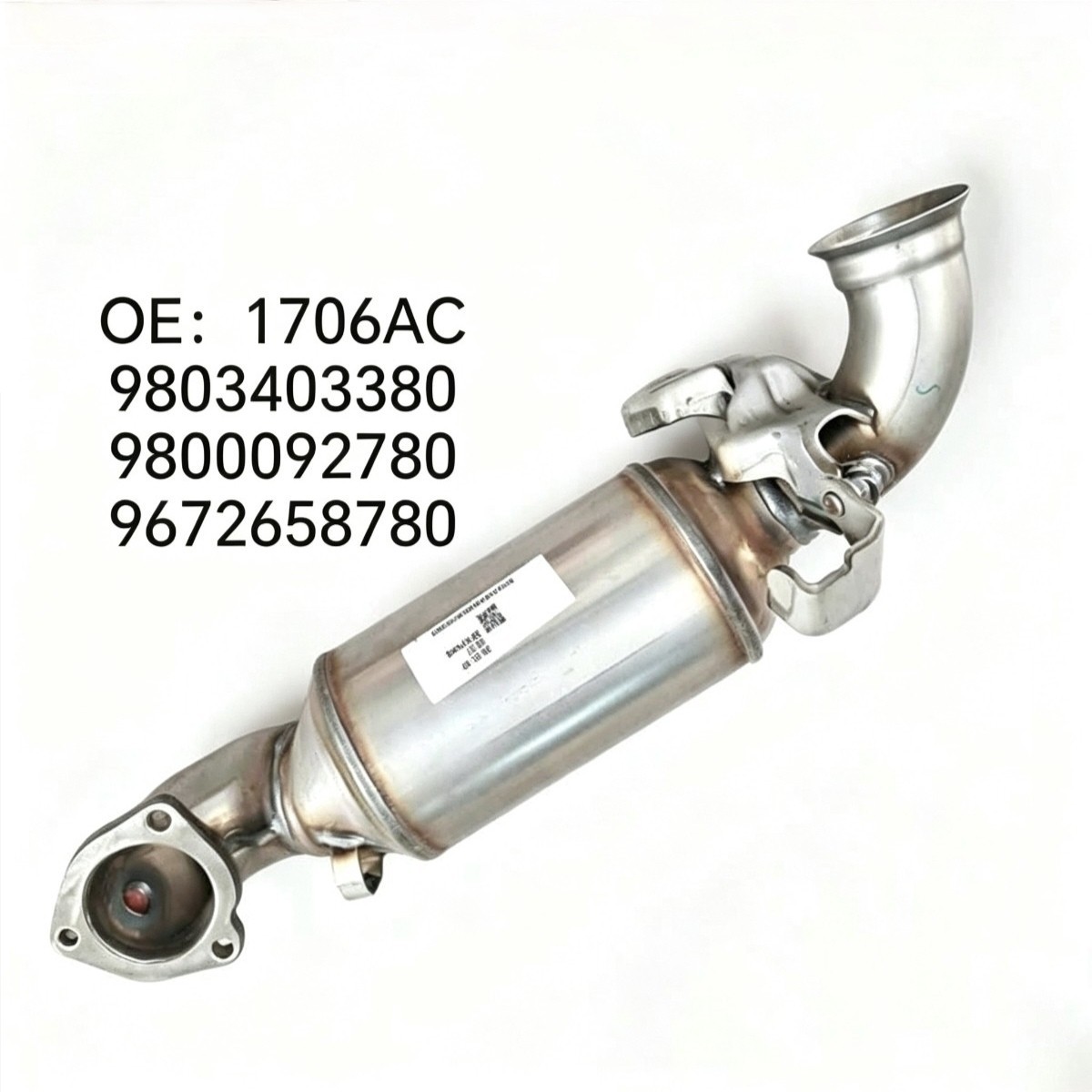 1706AC three-way catalytic exhaust pipe is suitable for Peugeot 308 408 3008 Citroen C4 C5 1.6T