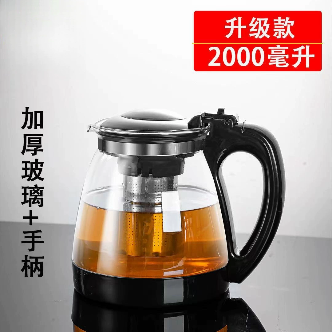 Glass Teapot, Large Capacity 1–2 L, Multi-Cup Tea Set Options
