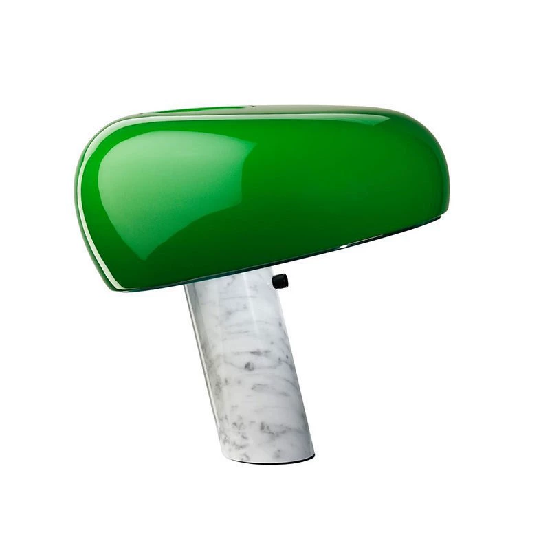 Nuby, snoopy, modern and minimalistic marble table lamp for living room for bed, Italy