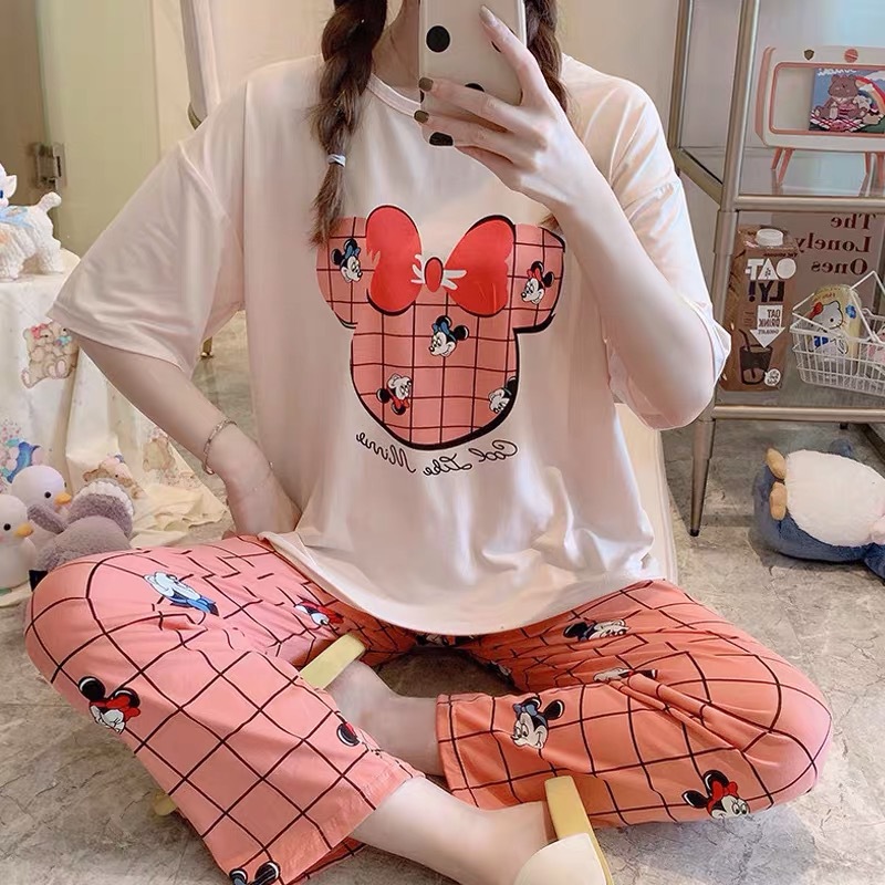 Corto y largo # Pink Plaid Mickey
