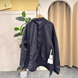 春秋新款 防水耐磨男外套连帽工装夹克下摆带收缩功能男士夹克外