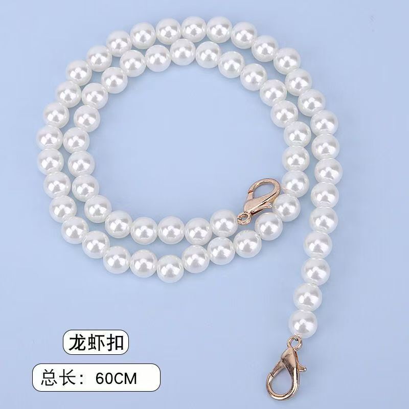 8mm Imitation Pearl Chain Bag Strap Accessories, Small Chanel-Style Shoulder Crossbody Bag Chain, DIY Pearl Chain, 20-120cm 8mm Imitation Pearl Chain Bag Strap Accessories, Small Chanel-Style Shoulder Crossbody Bag Chain, DIY Pearl Chain, 20-120cm