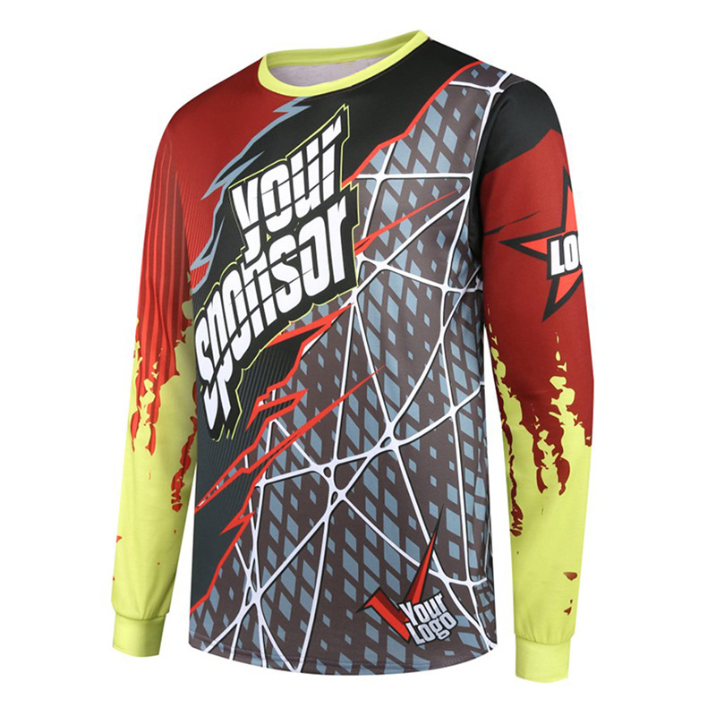 Camiseta de cuello redondo de manga larga personalizada para hombres regalos de verano competitivos camisetas publicitarias deportivas de secado rápido impresión personalizada