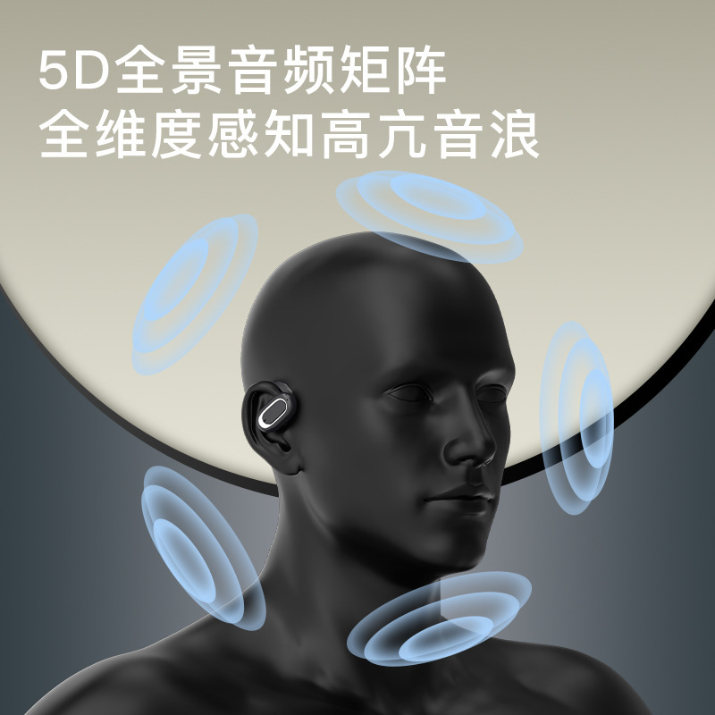 跨境新款私模T35蓝牙耳机TWS5.3双耳数显挂耳式无线运动商务耳机