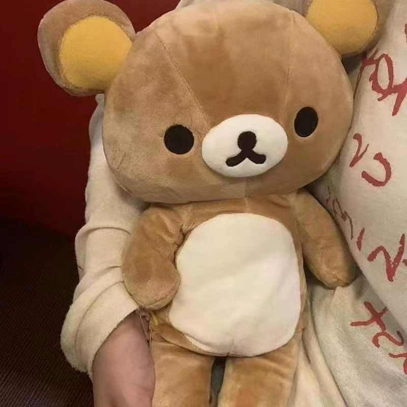 Спальная кукла Rilakkuma плюш, в пижаме или без, 35–75 см, подарок/с подсветкой