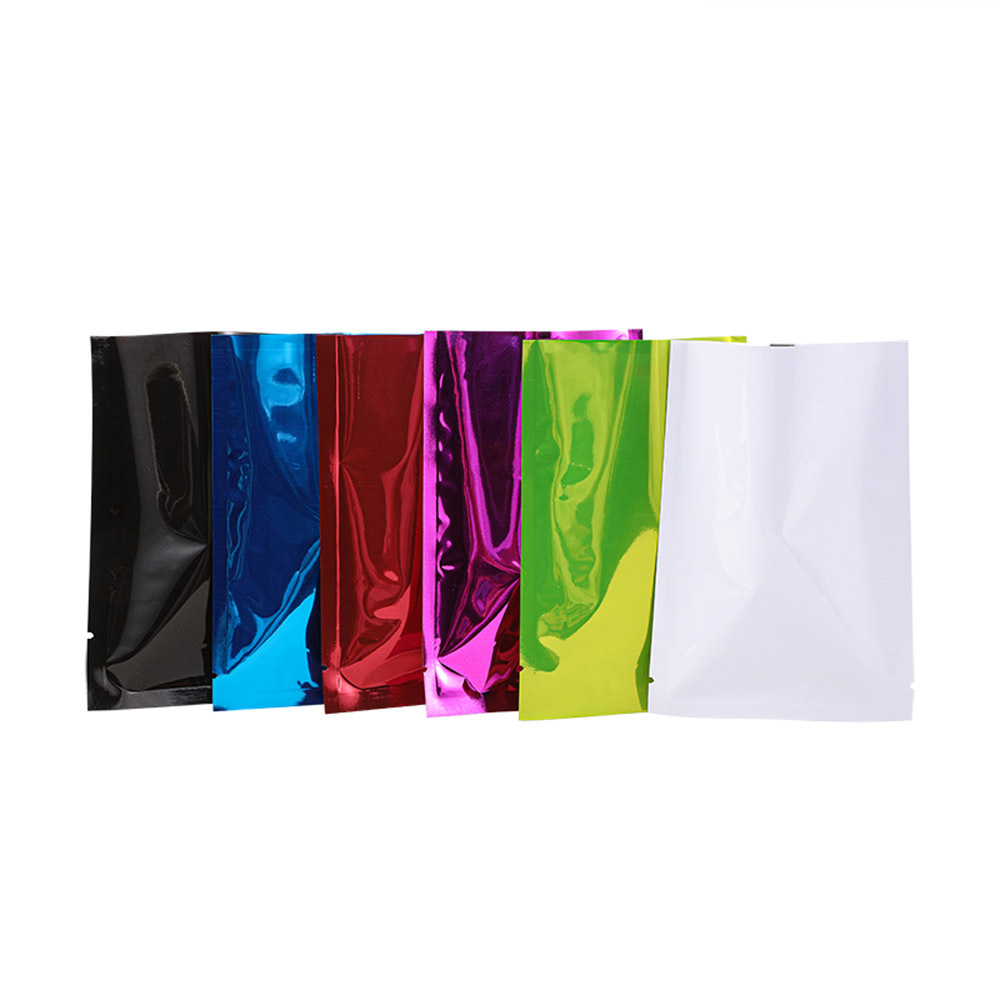 Colorful aluminum-plated flat pocket white aluminum foil bag powder bag face mask bag decoration bag classification bag eye mask bag printed